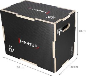HMS  Skrzynia plyometryczna czarna 50x40x30cm 9