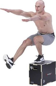 HMS  Skrzynia plyometryczna czarna 50x40x30cm 10