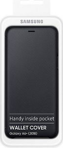 Samsung Samsung Wallet Cover etui kabura bookcase z kieszonką na kartę Samsung Galaxy A6 Plus (2018) A605 czarny (EF-WA605CBEGWW) 3