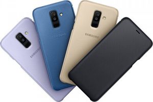 Samsung Samsung Wallet Cover etui kabura bookcase z kieszonką na kartę Samsung Galaxy A6 Plus (2018) A605 czarny (EF-WA605CBEGWW) 8