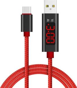 Kabel USB Aptel USB-A - USB-C 1 m Czerwony (4348-uniw) 1