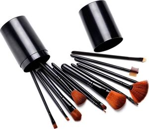 TopShine AG92L PĘDZLE DO MAKIJAŻU ZESTAW 12EL W ETUI CZARNE uniwersalny 2