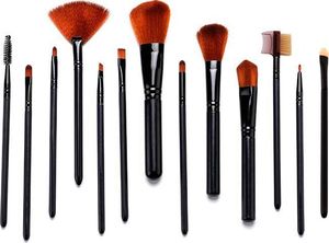 TopShine AG92L PĘDZLE DO MAKIJAŻU ZESTAW 12EL W ETUI CZARNE uniwersalny 3