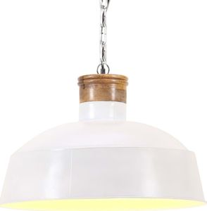 Lampa wisząca vidaXL Industrialna lampa wisząca, 58 cm, biała, E27 1
