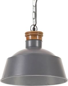 Lampa wisząca vidaXL Industrialna lampa wisząca, 32 cm, szara, E27 1