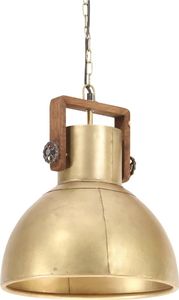 Lampa wisząca vidaXL Industrialna lampa wisząca, 25 W, mosiężna, okrągła, 40 cm, E27 3