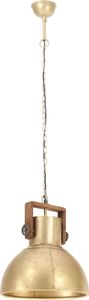 Lampa wisząca vidaXL Industrialna lampa wisząca, 25 W, mosiężna, okrągła, 40 cm, E27 5