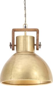 Lampa wisząca vidaXL Industrialna lampa wisząca, 25 W, mosiężna, okrągła, 40 cm, E27 6