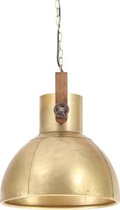 Lampa wisząca vidaXL Industrialna lampa wisząca, 25 W, mosiężna, okrągła, 40 cm, E27 7