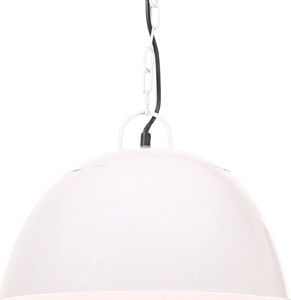 Lampa wisząca vidaXL Industrialna lampa wisząca, 25 W, biała, okrągła, 41 cm, E27 1
