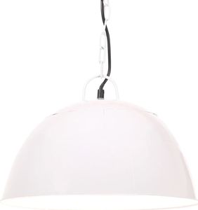 Lampa wisząca vidaXL Industrialna lampa wisząca, 25 W, biała, okrągła, 41 cm, E27 3