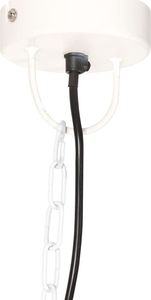 Lampa wisząca vidaXL Industrialna lampa wisząca, 25 W, biała, okrągła, 41 cm, E27 5