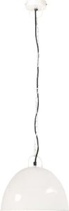 Lampa wisząca vidaXL Industrialna lampa wisząca, 25 W, biała, okrągła, 31 cm, E27 3