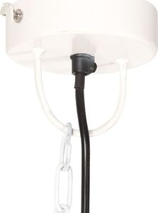 Lampa wisząca vidaXL Industrialna lampa wisząca, 25 W, biała, okrągła, 31 cm, E27 4