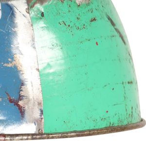 Lampa wisząca vidaXL Industrialna lampa wisząca, 25 W, kolorowa, okrągła, 31 cm, E27 6