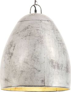 Lampa wisząca vidaXL Industrialna lampa wisząca, 25 W, srebrna, okrągła, 42 cm, E27 1