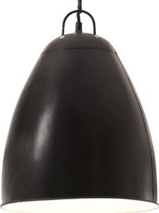 Lampa wisząca vidaXL Industrialna lampa wisząca, 25 W, czarna, okrągła, 32 cm, E27 1