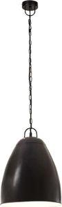 Lampa wisząca vidaXL Industrialna lampa wisząca, 25 W, czarna, okrągła, 32 cm, E27 4
