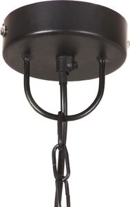 Lampa wisząca vidaXL Industrialna lampa wisząca, 25 W, czarna, okrągła, 32 cm, E27 6