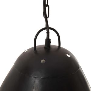 Lampa wisząca vidaXL Industrialna lampa wisząca, 25 W, czarna, okrągła, 32 cm, E27 7