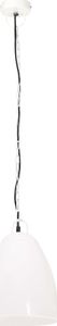 Lampa wisząca vidaXL Industrialna lampa wisząca, 25 W, biała, okrągła, 32 cm, E27 4