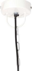 Lampa wisząca vidaXL Industrialna lampa wisząca, 25 W, biała, okrągła, 32 cm, E27 6