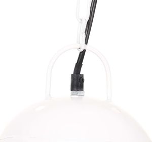 Lampa wisząca vidaXL Industrialna lampa wisząca, 25 W, biała, okrągła, 32 cm, E27 7