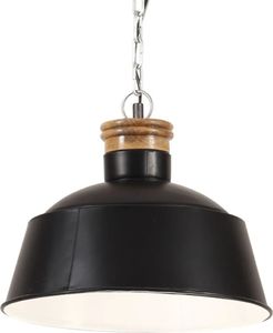 Lampa wisząca vidaXL Industrialna lampa wisząca, 32 cm, czarna, E27 1