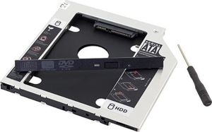 Kieszeń Aptel CD/DVD 9.5mm na dodatkowy dysk 2.5" SATA III (AK184B) 1