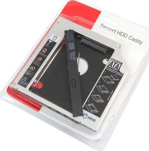 Kieszeń Aptel CD/DVD 9.5mm na dodatkowy dysk 2.5" SATA III (AK184B) 2