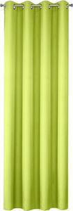 Eurofirany Zasłona gotowa EVITA z gładkiej tkaniny limonka 140X250cm, Przelotki 5