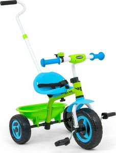 Milly Mally Rowerek Dziecięcy 3-kołowy Z Rączką Turbo Cool Green 1