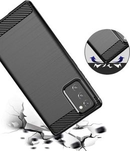 Hurtel Carbon Case elastyczne etui pokrowiec Samsung Galaxy Note 20 czarny 3