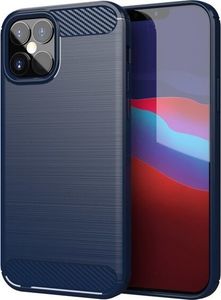 Hurtel Carbon Case elastyczne etui pokrowiec iPhone 12 6,1'' niebieski 1