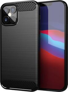 Hurtel Carbon Case elastyczne etui pokrowiec iPhone 12 6,7'' czarny 1