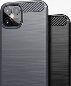 Hurtel Carbon Case elastyczne etui pokrowiec iPhone 12 6,7'' niebieski 11