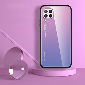 Hurtel Gradient Glass etui pokrowiec nakładka ze szkła hartowanego Huawei P40 Lite / Nova 7i / Nova 6 SE czarno-niebieski 5
