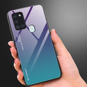 Hurtel Gradient Glass etui pokrowiec nakładka ze szkła hartowanego Samsung Galaxy A21S czarno-czerwony uniwersalny (62486-uniw) - 62486-uniw 7