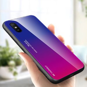 Hurtel Gradient Glass etui pokrowiec nakładka ze szkła hartowanego Xiaomi Redmi 9A różowo-fioletowy 2