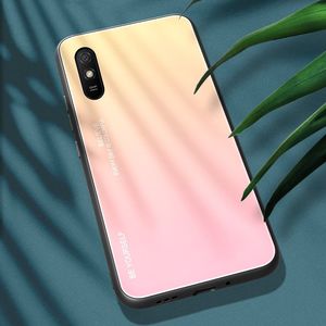 Hurtel Gradient Glass etui pokrowiec nakładka ze szkła hartowanego Xiaomi Redmi 9A różowy uniwersalny (62509-uniw) - 62509-uniw 2