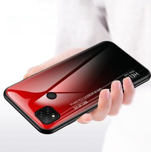 Hurtel Gradient Glass etui pokrowiec nakładka ze szkła hartowanego Xiaomi Redmi 9C czarno-niebieski 10