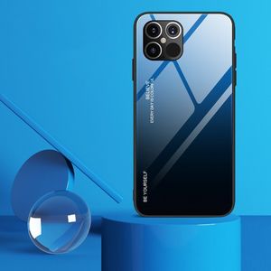 Hurtel Gradient Glass etui pokrowiec nakładka ze szkła hartowanego iPhone 12 6,7'' czarno-niebieski 5