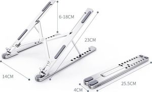 Hurtel Składana podstawka stojak podpórka do laptopa MacBooka L (ekran od 14'' do 17,3'') srebrny 13