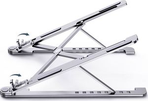 Hurtel Składana podstawka stojak podpórka do laptopa MacBooka L (ekran od 14'' do 17,3'') srebrny 10