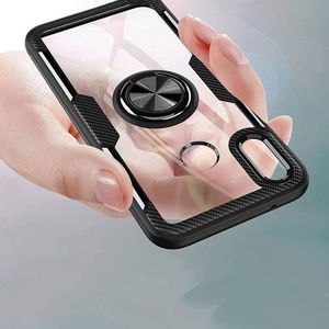 Etui HUAWEI P20 LITE Clear Carbon Ring czarne 2