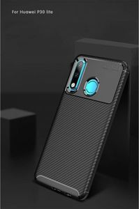 Etui HUAWEI P30 LITE Pancerne Shockproof Carbon Fiber czarne 11