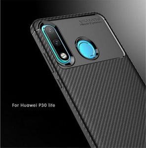 Etui HUAWEI P30 LITE Pancerne Shockproof Carbon Fiber czarne 12