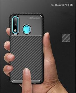 Etui HUAWEI P30 LITE Pancerne Shockproof Carbon Fiber czarne 13