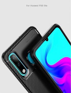 Etui HUAWEI P30 LITE Pancerne Shockproof Carbon Fiber czarne 14