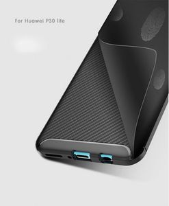Etui HUAWEI P30 LITE Pancerne Shockproof Carbon Fiber czarne 17